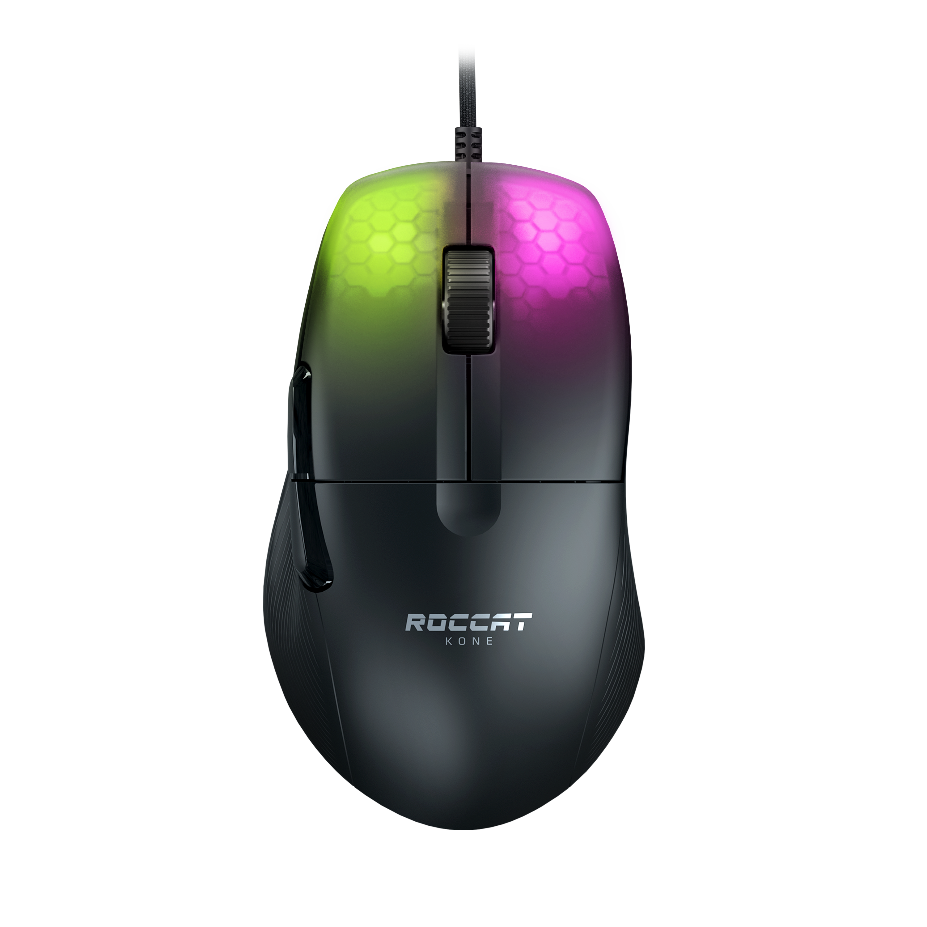 ROCCAT Kone Pro PC Gaming Mouse, Lightweight Ergonomic Design, Titan Switch Optical, AIMO RGB Lighting, Superlight Wired Computer Mouse, Titan Scroll Wheel, Honeycomb Shell, 19K DPI, Black - image 1 of 7