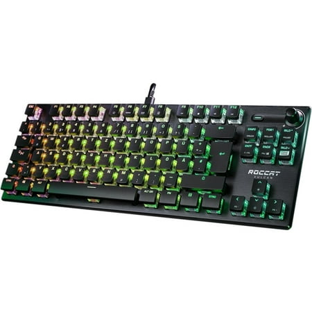 ROCCAT - Vulcan TKL Pro Compact PC Gaming Keyboard with Linear Optical Titan Switch, AIMO RGB Lighting and Detachable USB-C Cable - Black