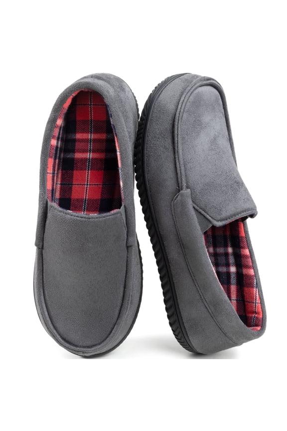 Men's Moccasin Slippers with Flannel Lining