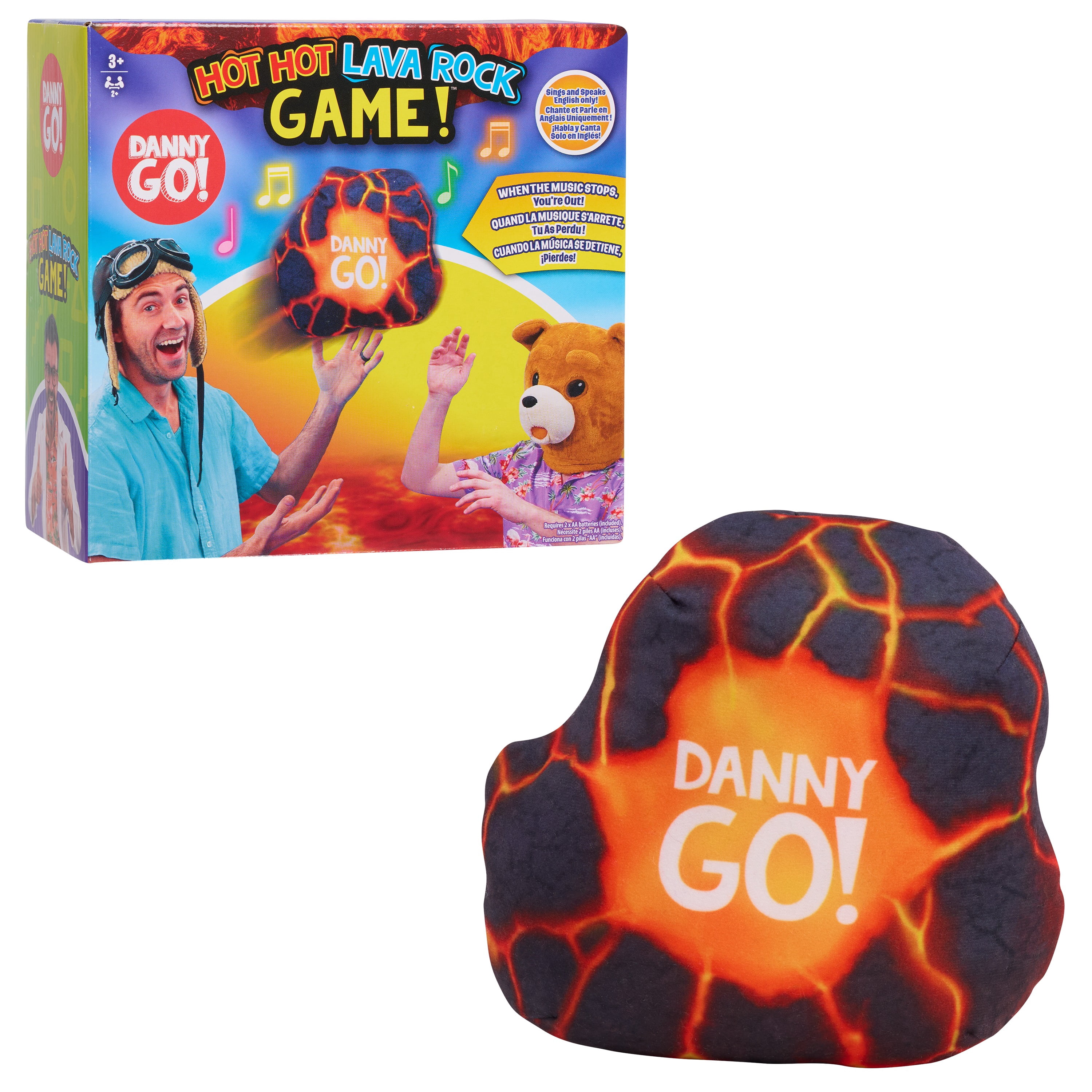 Danny Go! Hot Hot Lava Rock Game, Interactive Toss Game with Lights and Music for Ages 3 and Up