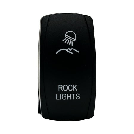 ROCK LIGHTS OZ-USA® On/off Rocker Switch 5-Pin SPST Laser-Etch Blue LED Backlit for Truck SUV Off-road RZR Polaris Can-Am UTV