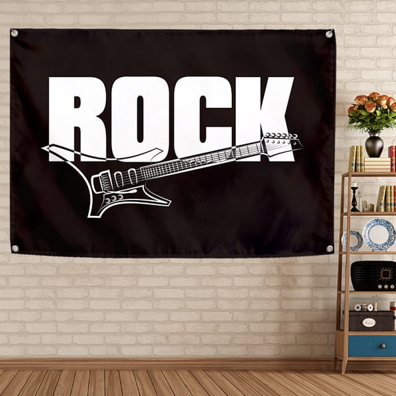ROCK MUSIC Art Posters & Prints Hanging Flag 38" x 57" Wall Art Tapestry Home Decor Banner