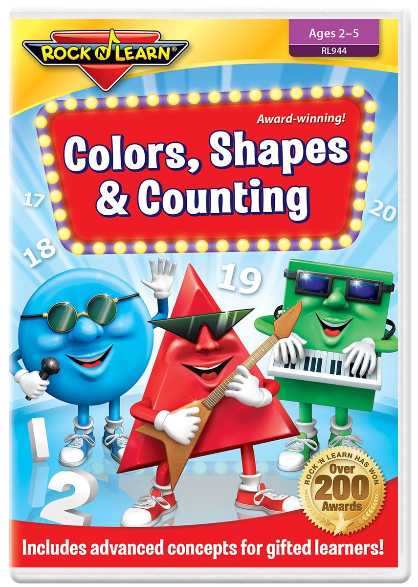 Rock'N Learn, Colors Shapes Counting DVD, PreK+ Audio & Video
