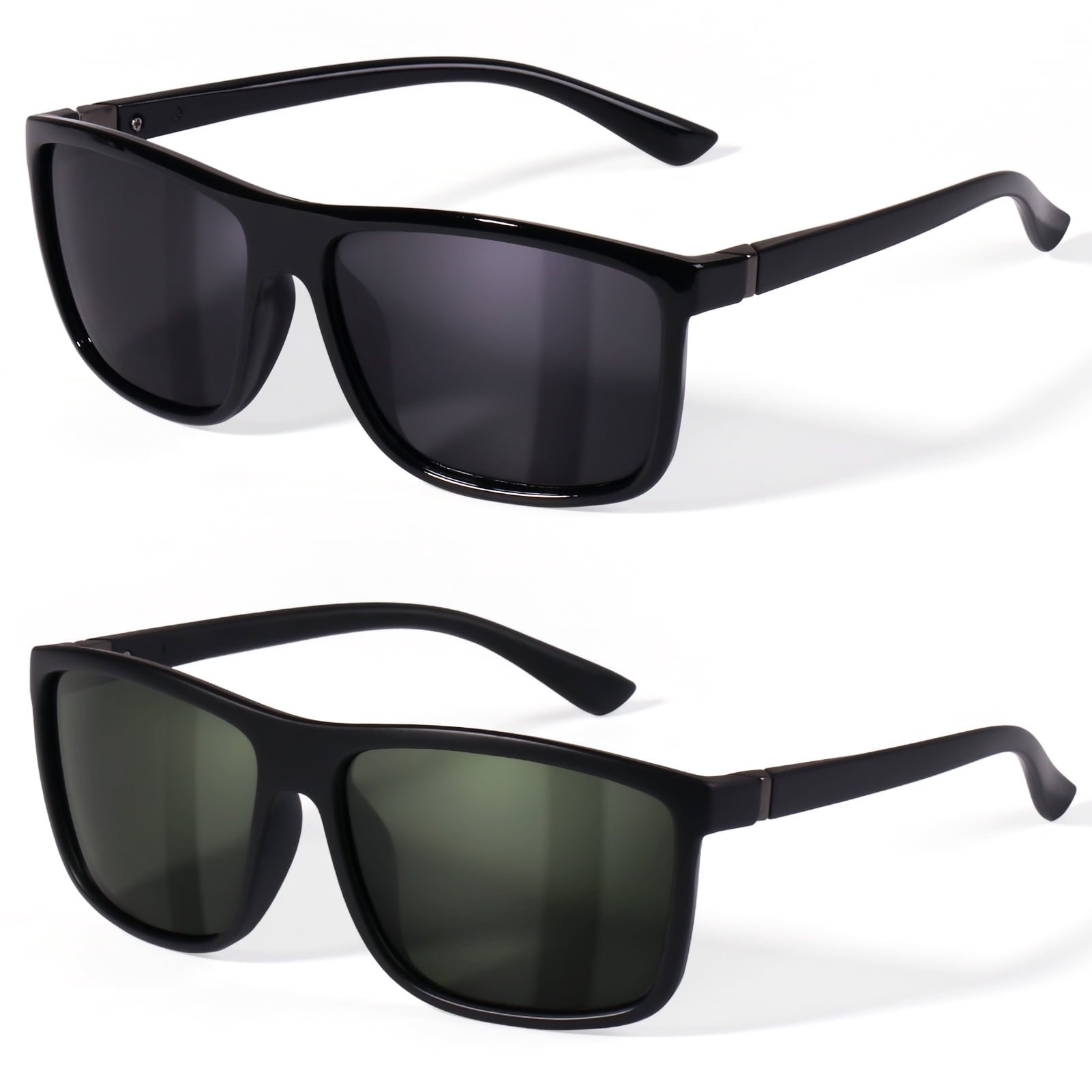 ROCK TAKIN Polarized Sunglasses (2 Pack) - Classic Square  display picture 1