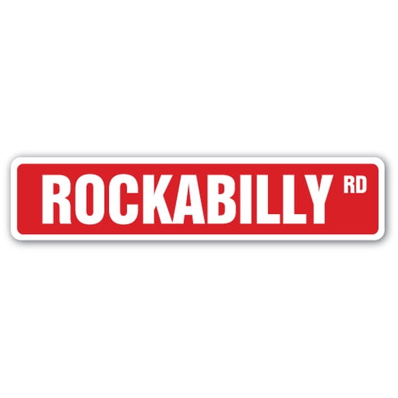 ROCKABILLY Street Sign Childrens Name Room Sign | Indoor/Outdoor | 36" Wide