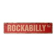 thumbnail image 1 of ROCKABILLY Vintage Plastic Street Sign Childrens Name Room Sign | Indoor/Outdoor |  24" Wide, 1 of 4