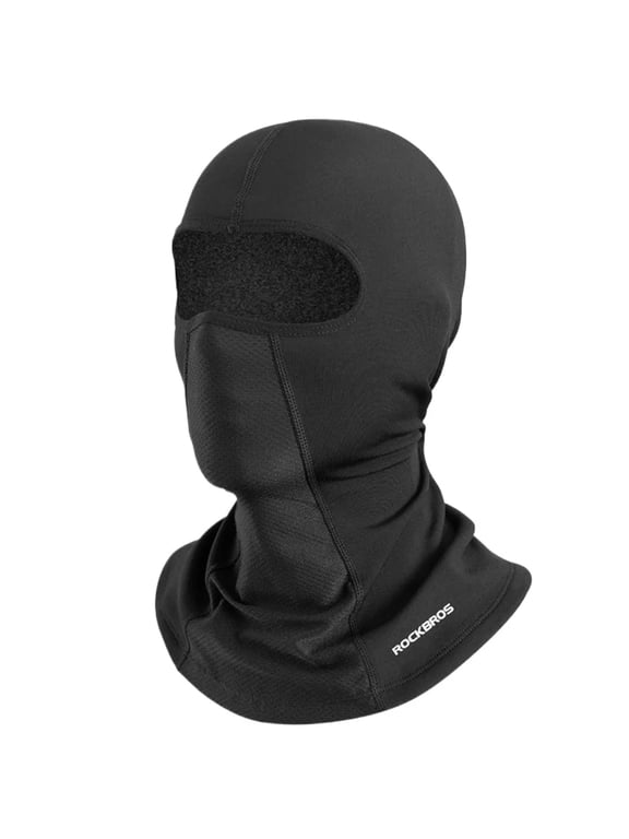 2pc Winter Balaclava Thermal Face Mask Breathable Outdoor Unisex Windproof Face Cover for Skiing Snowboarding Black