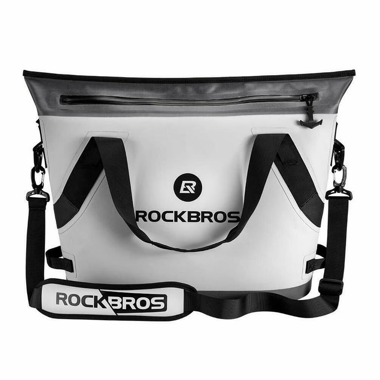 ROCKBROS 36 Can Soft Sided Cooler Bag Portable Pack Bag Handbag 22L Camping Fishing, Adult Unisex, Size: 25 x 17 x 11.5, Gray