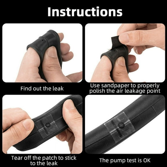 ROCKBROS 6Pcs Tube Patches Inner Tube Patch Bicycle Tire Repair Kit