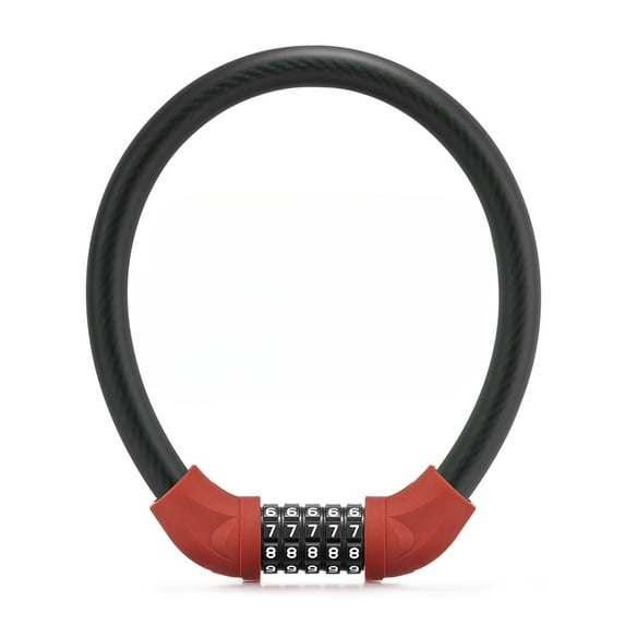 ROCKBROS Bicycle Cable Lock Combination Bike Lock 5 Digit Resettable for Road Mountain Bike Motorcycle Scooters