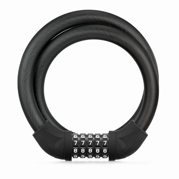 ROCKBROS Bicycle Cable Lock Combination Bike Lock 5 Digit Resettable for Road Mountain Bike Motorcycle Scooters
