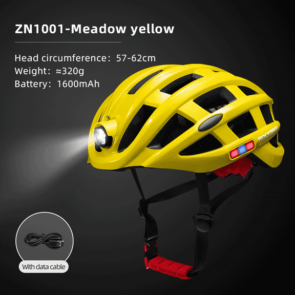 ROCKBROS Bicycle Helmet Multi-functional Head Light 4-sided Lighting Safety Riding/Working Helmet