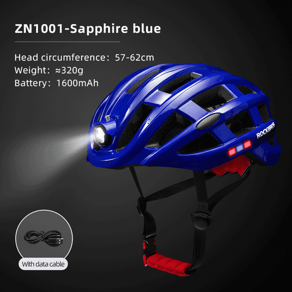 ROCKBROS Bicycle Helmet Multi-functional Head Light 4-sided Lighting Safety Riding/Working Helmet
