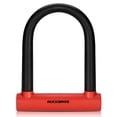thumbnail image 1 of ROCKBROS Bicycle Locks,High-Strength Alloy Steel U-shaped locks,U-Lock Red with 1.2m cable, 1 of 19