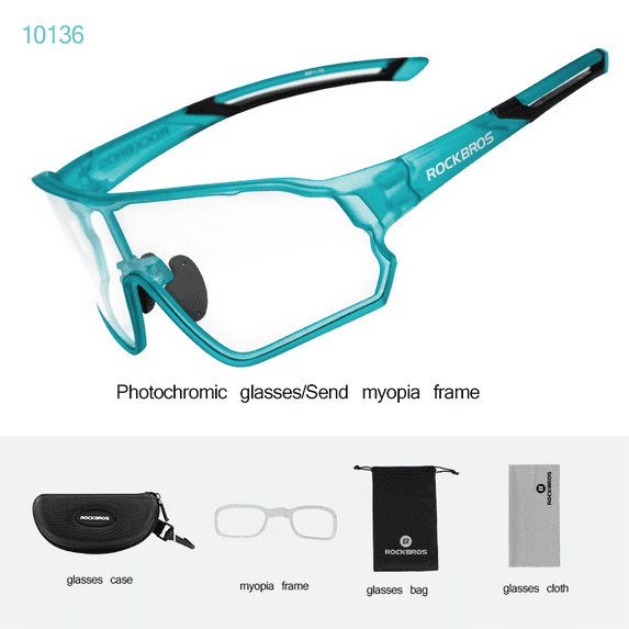 ROCKBROS Bicycle Photochromic Sunglasses Bike Cycling Sports Glasses UV400
