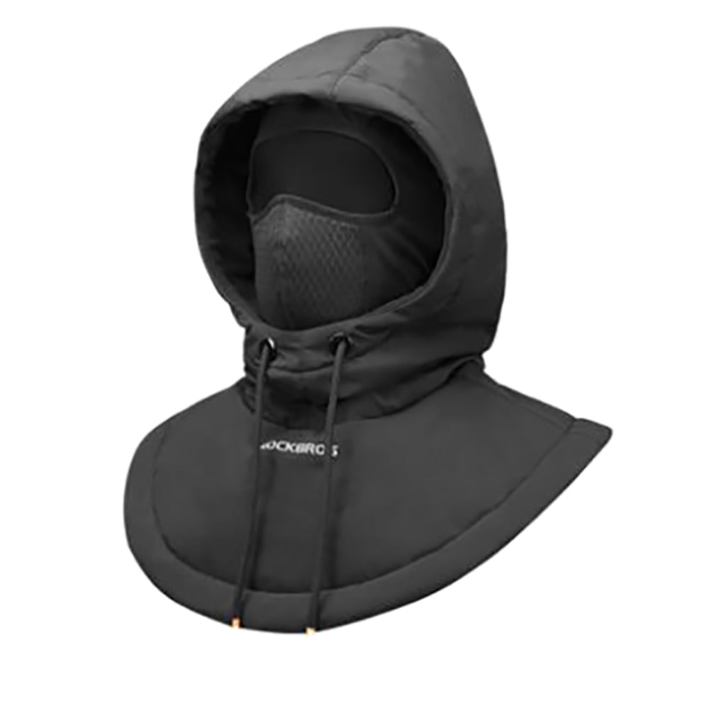 ROCKBROS Winter Balaclava Fleece Line Unisex with Hood Built-in Filter Outdoor Warm Thermal Head Cover Ski/Cycling/Sport Mask