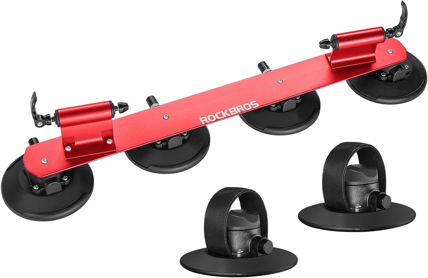 ROCKBROS Bike Carrier Rooftop Bike Rack Sucker Quick Release Upright Roof Rack for 2 Bikes
