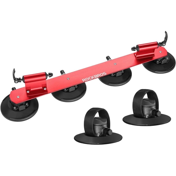 ROCKBROS Bike Carrier Rooftop Bike Rack Sucker Quick Release Upright Roof Rack for 2 Bikes