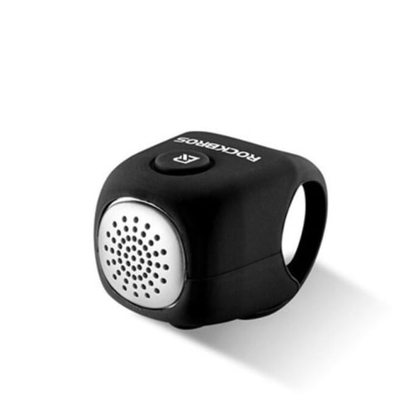 ROCKBROS Bike E-Horn Waterproof 110-db Cycling Ring Alarm Horn Elastic Silicone Handlebar Adjustable 3 Ringtones Bicycle Horn