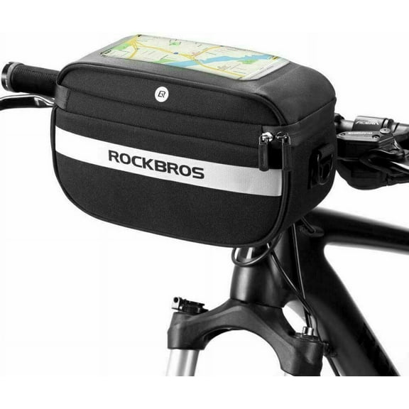 ROCKBROS Bike Handlebar Bag Touch Screen Phone Holder with Strap 4.5L Fits Universial Bike