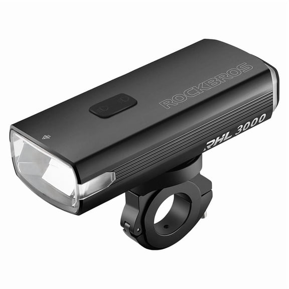ROCKBROS Bike Head Light 3000 LM with 10000mAh Mode Switch Temperature Control Bicycle Headlight Ultra Bright Moutain Bike/Road Bike for Night Safety Ride