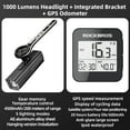 thumbnail image 1 of ROCKBROS Bike Headlight & Speedometer Odometer Set Cycling USB Rechargeable LED Front Hoisting Headlight MTB Flashlight Super Brightness Wireless Computer GPS Heart Rate Monitor ANT+ Smart Speedometer, 1 of 5