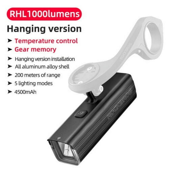 ROCKBROS Bike Headlight & Speedometer Odometer Set Cycling USB Rechargeable LED Front Hoisting Headlight MTB Flashlight Super Brightness Wireless Computer GPS Heart Rate Monitor ANT+ Smart Speedometer