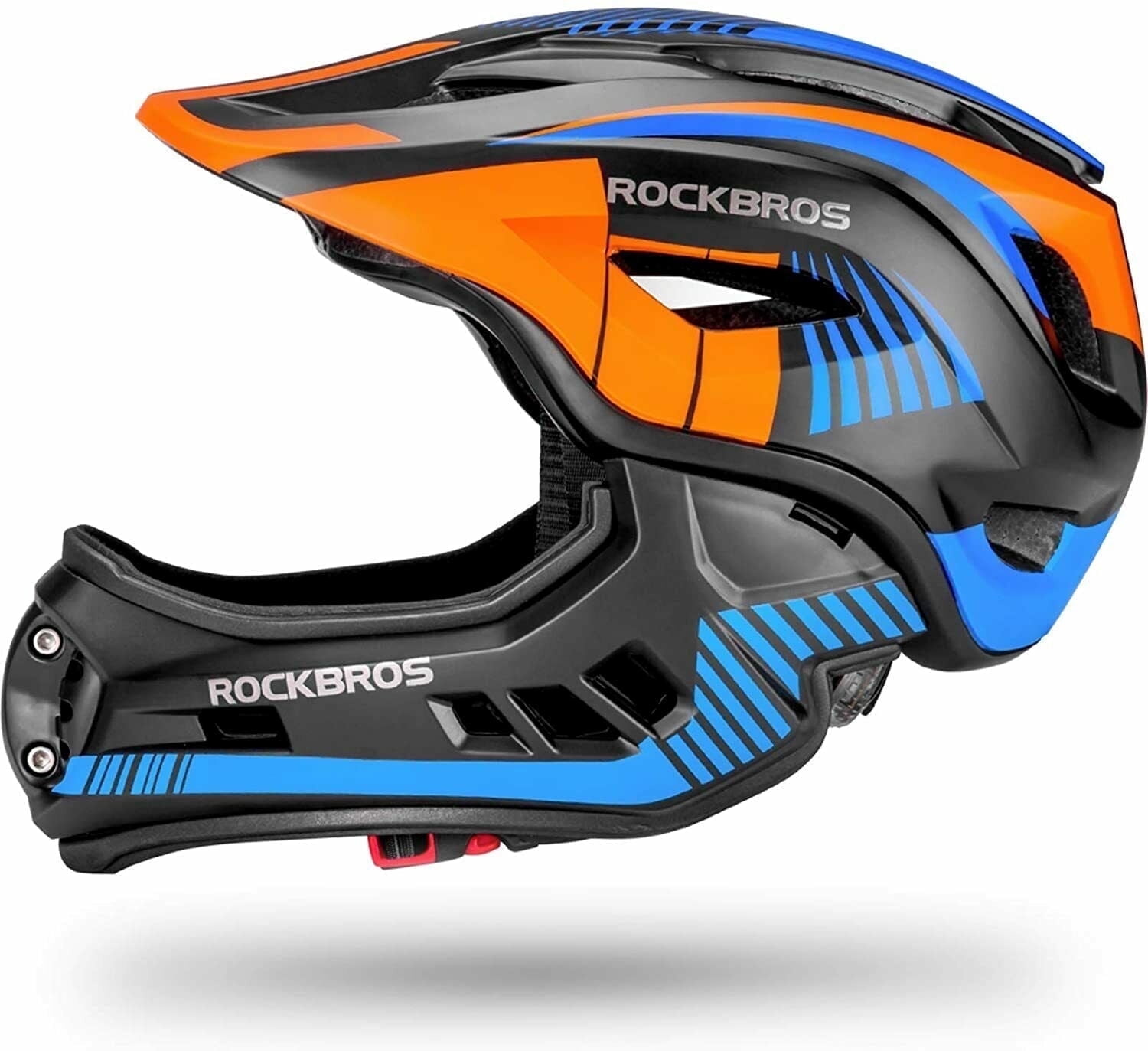 ROCKBROS Kids Full Face Bike Helmet, Fits 53-58cm, for Boys Girls Ages 6-12, Multi-Sport Adjustable Helmet for BMX, Scooter, Cycling