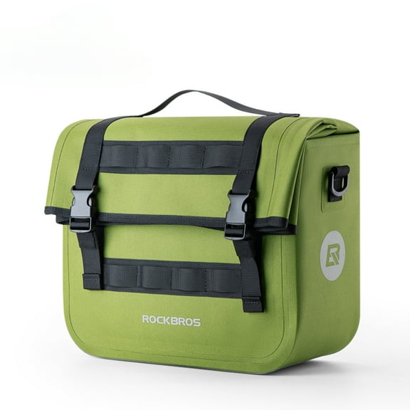 ROCKBROS Bike Panniers 15L Capacity Waterproof Bike Rack Bag Bicycle Panniers for Cycling Commuting Bikepacking Green