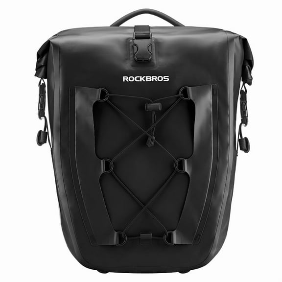ROCKBROS Bike Rear Rack Bag,Bicycle Panniers Waterproof Expandable 30L Large Capacity, Bike Rear Panniers for Cycling Traveling/Commuting