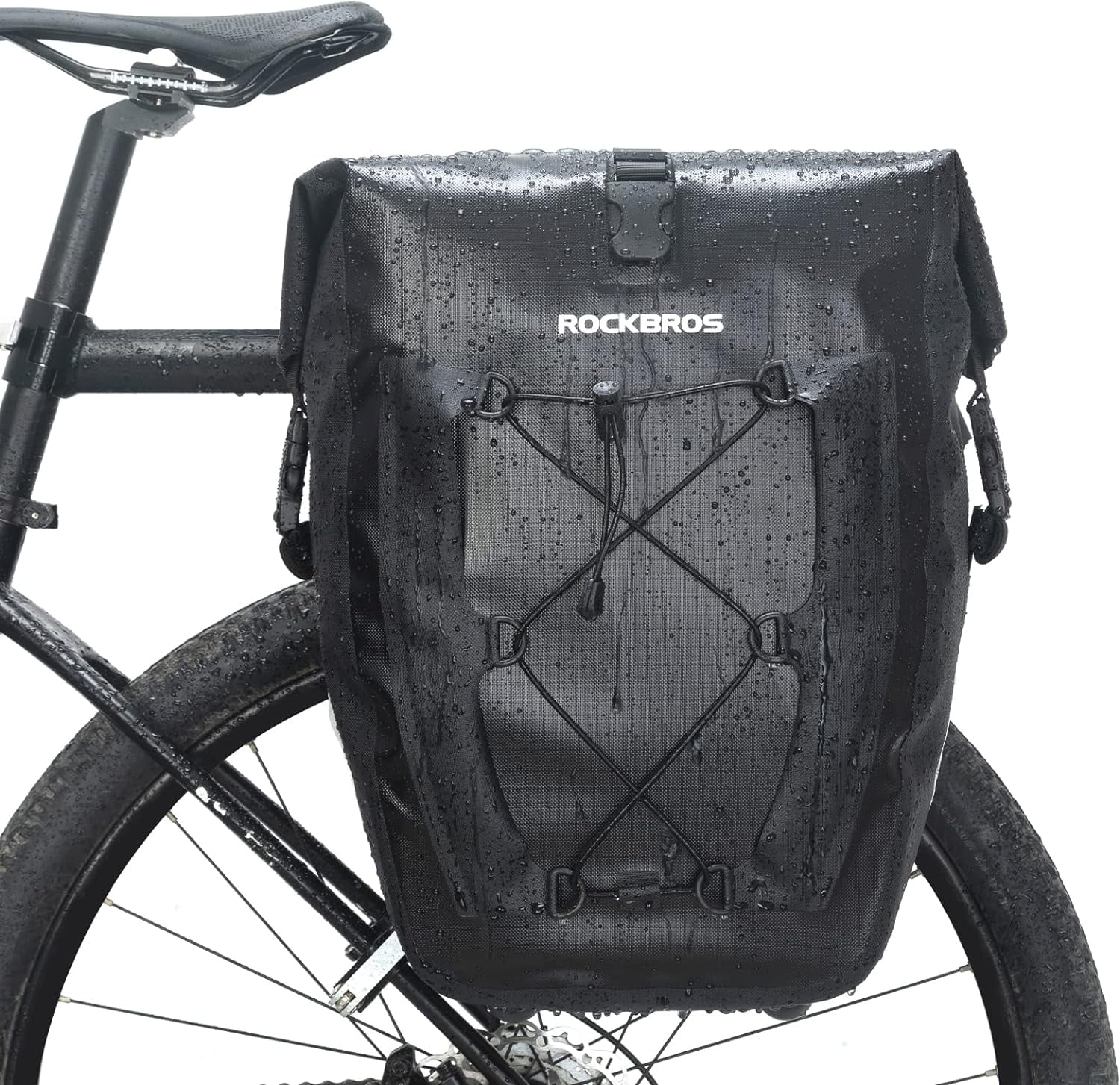 ROCKBROS Bike Panniers Waterproof Bike Rear Rack Bag Max 30L Large
