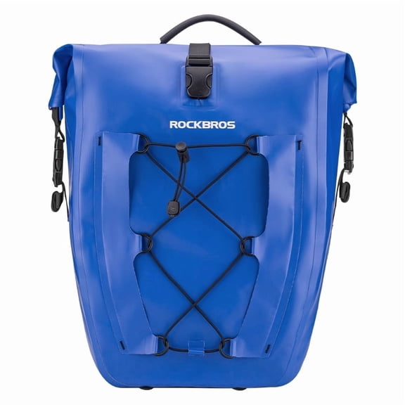 ROCKBROS Bike Rear Rack Bag,Bicycle Panniers Waterproof Expandable 30L Large Capacity, Bike Rear Panniers for Cycling Traveling/Commuting