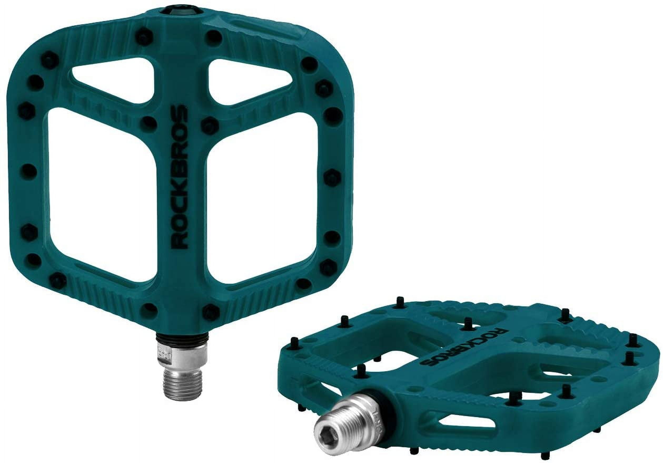 ROCKBROS Bike Pedals Mountain Bike Pedals Nylon Non Slip Platform Bicycle Flat Pedals 9 16