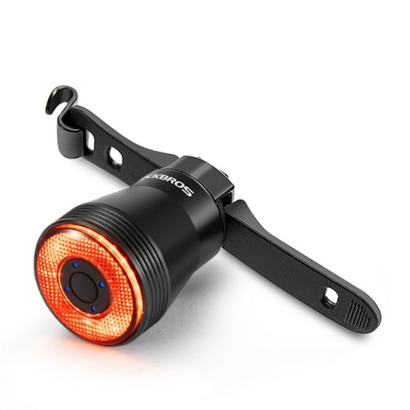 Rockbros Q5 Bicycle Tail Light Smart LED Rear Lights with Charging Cord, Black