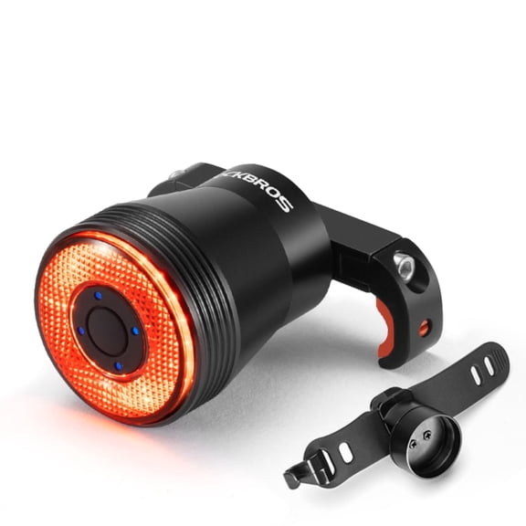 Rockbros Q5 Bicycle Tail Light Smart LED Rear Lights with Charging Cord, Black