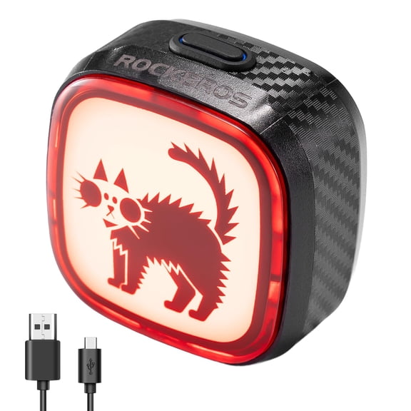 ROCKBROS Bike Tail Light, USB-C 400mAh Rechargeable IPX5 Waterproof Rear Cycling Light, Bike Accessories for Road MTB & E-Bike, Practical Christmas Cycling Gift for Adults