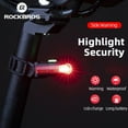 thumbnail image 1 of ROCKBROS Bike Tail light USB Rechargable Side Warning Rear Light Safe Night Riding Light Waterproof, 1 of 10