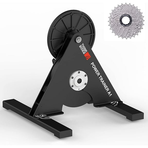 ThinkRider Bike Trainer Indoor Riding Exercise Training Stand with 11Speed Cassette ANT+ & Bluetooth, ThinkRider A1  Suitable for Moutain /Road Bike