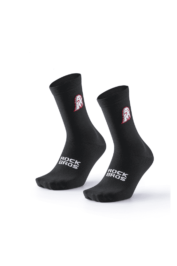 Black Cycling Socks for Men Women - Breathable Comfortable Durable Stylish Athletic Biking Socks