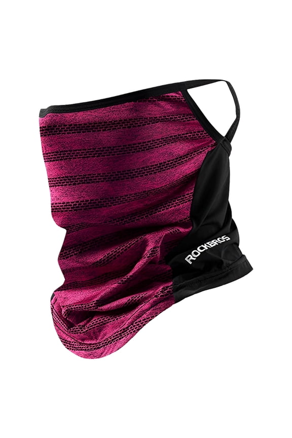 Cooling Face Cover Neck Gaiter with Ear Loops Bandana Face Scarf Mask for Men Women Red