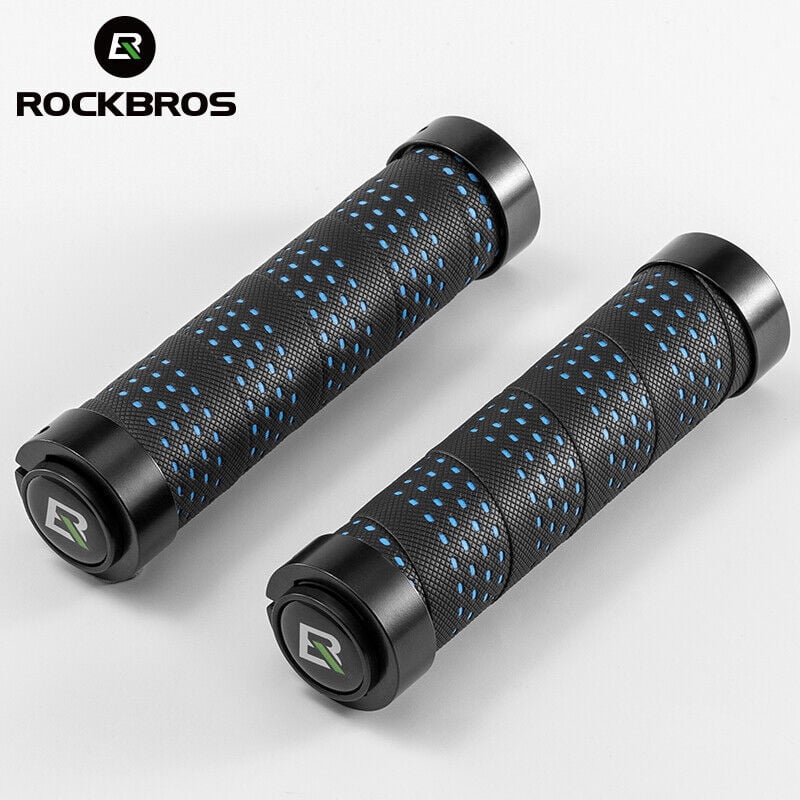 ROCKBROS Cycling Bicycle Grips MTB Bike Front Grips MTB Bilateral Lock on Handlebar Grip For