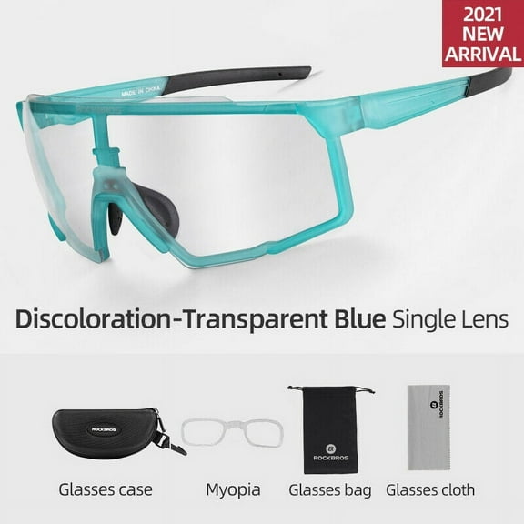 ROCKBROS Cycling Glasses Sports Sunglasses Photochromic Lenses Eyewear for Men Women UV400