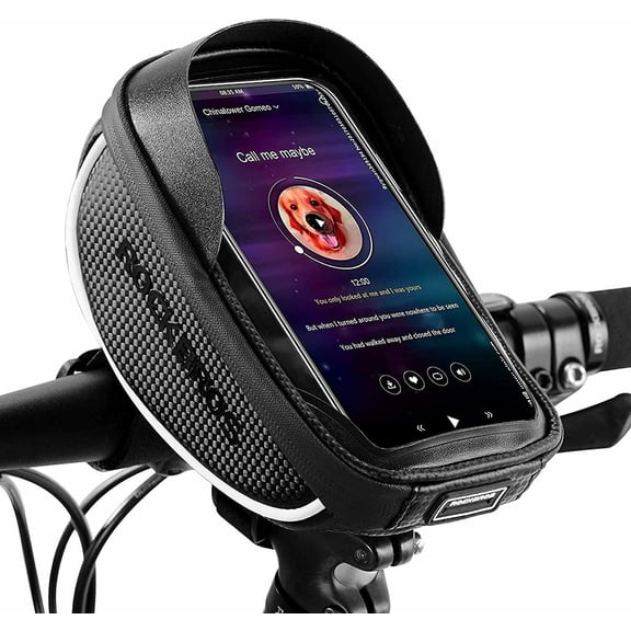 ROCKBROS Bike Handlebar Bags Waterproof Bike Mount Holder Cell Phone Case Bag 6.5"