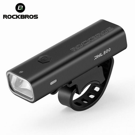 ROCKBROS Cycling Headlight Bright Flashlight Lamp LED Bike Front light 800 lumens Smart Headlight Type-C Charging Waterproof 3000mAh Rechargeable