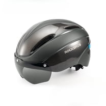 ROCKBROS Cycling Helmet Adult Cycling Helmet With Anti glare Goggles Removable Goggles & Sun Visor for MTB Mountain Bike & Road Bike