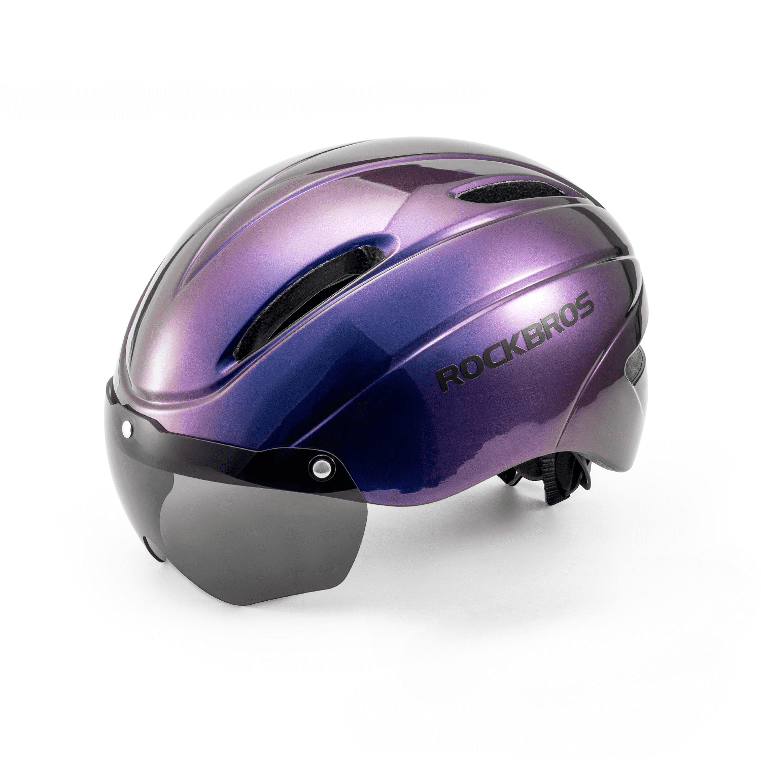 ROCKBROS Cycling Helmet Adult Cycling Helmet With Anti glare Goggles Removable Goggles & Sun Visor for MTB Mountain Bike & Road Bike