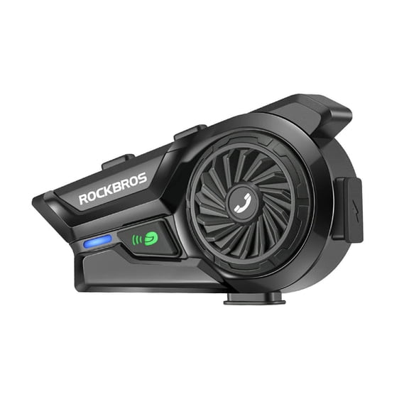 ROCKBROS R1 Motorcycle Helmet Bluetooth Headset, Bluetooth 6.0 Communication System with AI Noise Reduction, 300M Intercom, IP56 Waterproof Hi-Fi Helmet Speakers