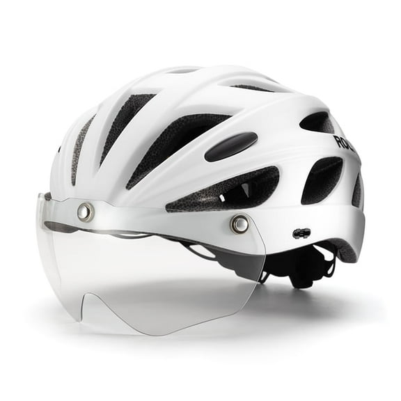 ROCKBROS Cycling Helmet with Removable Goggles & Sun Visor Bike Safety Helmet