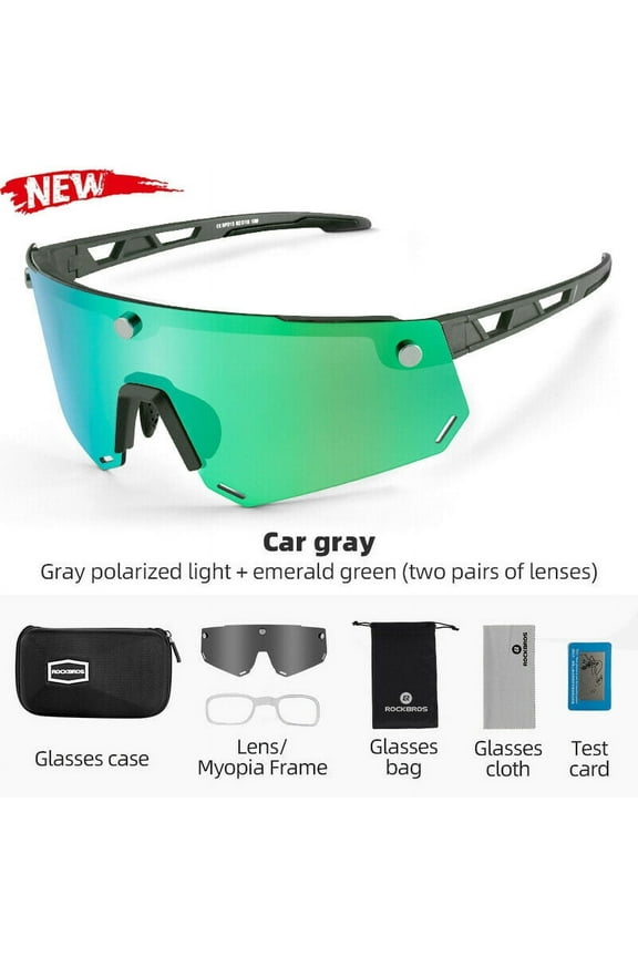 Cycling Polarized Glasses Outdoor UV400 Magnetic Split HD Goggles 2Lens