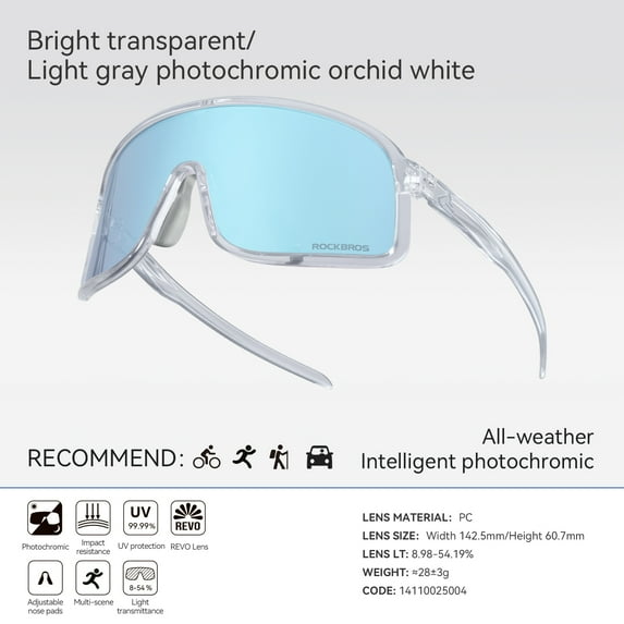 ROCKBROS Cycling Sunglasses Fashion and Colorful Anti-fog Transparent Sungglasses Polarized Cycling Unisex Sport UV400